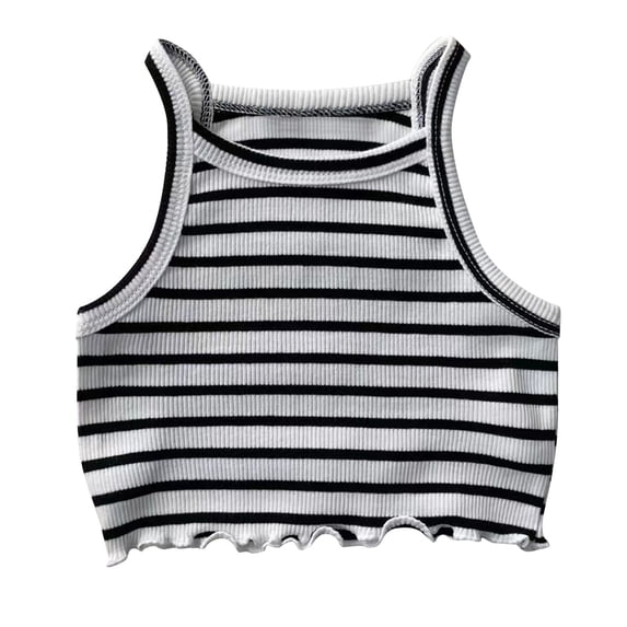 StSilkitty Infants Toddlers Striped Tank Tops Summer Casual Cotton Sleeveless Crewneck Shirts Lightweight Soft Blouses Tops