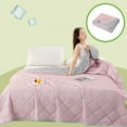 thumbnail image 1 of StSilkitty Keep Cool and Comfortable Breathable and Sweat Wicking Summer Quilt for Hot Sleepers,Washable for Easy Care,All Occasions, 1 of 6