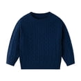 thumbnail image 1 of StSilkitty Knit Sweater for Boy Girl Kid Long Sleeve Round Neck Ribbed Sweaters Solid Color Lightweight Pullover Clothes, 1 of 4