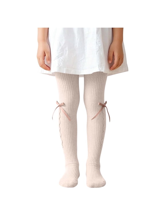 Knit Tights for Girls Solid Color High Waisted Stretch Casual Under Dress Pants Lightweight Soft Comfy Leggings