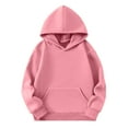 thumbnail image 1 of StSilkitty Loose Casual Hoodies for Boys Girls Solid Color Long Sleeve Hooded T-Shirts with Pocket Lightweight Comfy Sweatshirt, 1 of 5