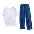 thumbnail image 1 of StSilkitty Men's 2 Piece Outfits Short Sleeve Crewneck Athletic T Shirts and Pants Sets Lightweight Comfy Loungewear Set, 1 of 5