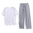 thumbnail image 1 of StSilkitty Men's 2 Piece Outfits Short Sleeve Crewneck Athletic T Shirts and Pants Sets Lightweight Comfy Loungewear Set, 1 of 5
