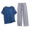 thumbnail image 1 of StSilkitty Men's 2 Piece Outfits Short Sleeve Crewneck Athletic T Shirts and Pants Sets Lightweight Comfy Loungewear Set, 1 of 5