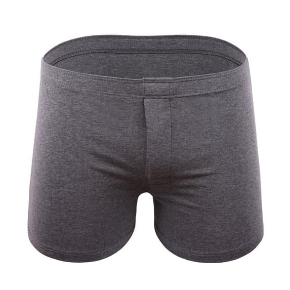 StSilkitty Men's Boxer Briefs Mid Waist Lightweight Breathable Elastic Underwear with Fly Solid Color No Ride-Up Underpants