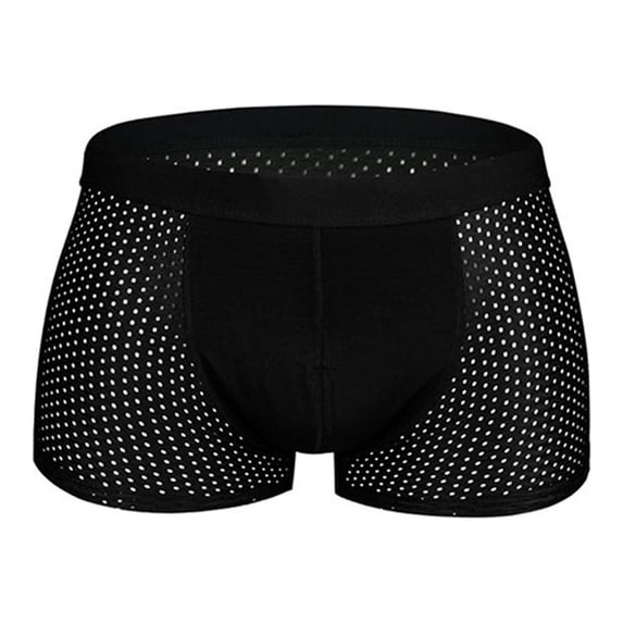 StSilkitty Men's Boxer Underwear Cotton Mesh Soft Breathable Briefs Lightweight Mid Rise Elastic Underpants