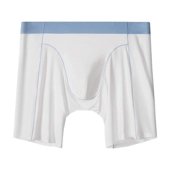 StSilkitty Men's Boxer Underwear Mid Waist Soft Breathable Stretch Underwear Solid Color No Riding up Underpants