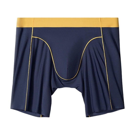 StSilkitty Men's Boxer Underwear Mid Waist Soft Breathable Stretch Underwear Solid Color No Riding up Underpants