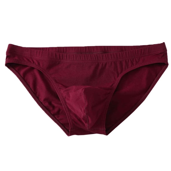 StSilkitty Men's Briefs Cotton Soft Breathable Underwear Low Rise Solid Color Lightweight Comfy Bikini Underpant