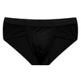 thumbnail image 1 of StSilkitty Men's Briefs Low Rise Elastic Soft Breathable Underwear Lightweight No Ride-Up Bikini Underpants, 1 of 4