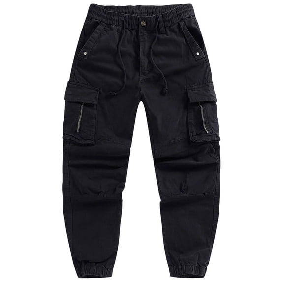 StSilkitty Men's Hiking Cargo Pants with Pockets Drawstring Elastic Waist Sweatpants Athletic Gym Joggers Trousers