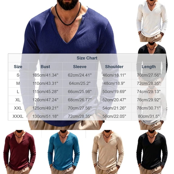 StSilkitty Men's Long Sleeve T-Shirts Lightweight Casual V Neck Pullover Tees Tops Fall Comfy Breathable Shirts