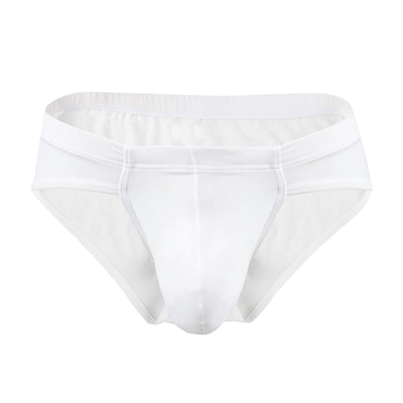 StSilkitty Men's Low Rise Briefs Comfy Breathable Stretch Underwear Solid Color Lightweight Bikini Briefs