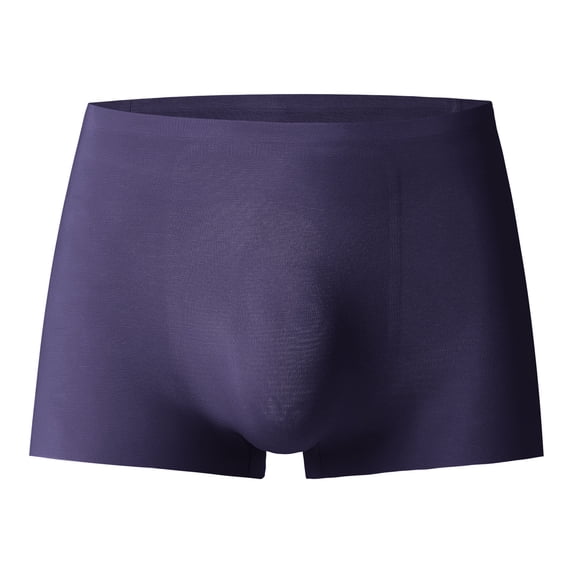 StSilkitty Men's Seamless Boxer Briefs Mid Waist Soft Breathable Stretch Underwear Solid Color Lightweight Underpants