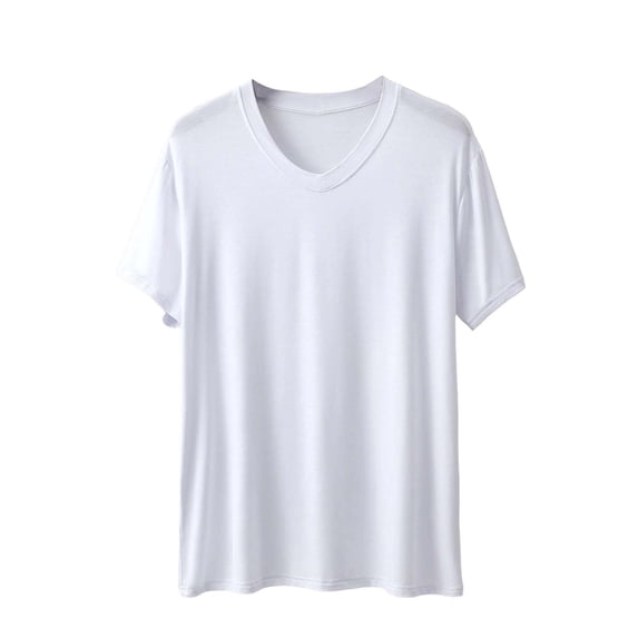 StSilkitty Men's Short Sleeve Pajamas T-Shirts Lounge Round Neck Sleepwear Shirt Soft Breathable Sleeping Tops