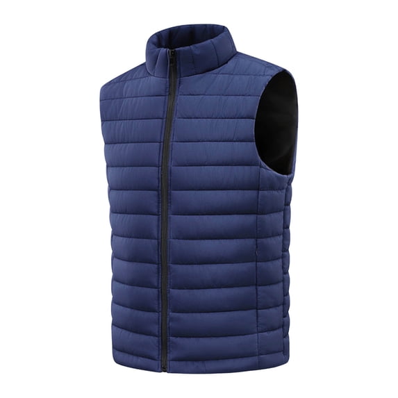 StSilkitty Men's Sleeveless Vest Solid Color Full Zip Stand Collar Jacket with Pocket Lightweight Casual Waistcoat