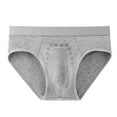 thumbnail image 1 of StSilkitty Men's Solid Color Briefs Low Rise Stretch Breathable Underwear Lightweight No Ride-Up Bikini Underpants, 1 of 4