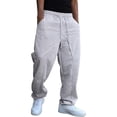 thumbnail image 1 of StSilkitty Men's Solid Color Casual Pants Lightweight Elastic Waist Drawstring Pant Comfy Breathable Trousers with Pocket, 1 of 5