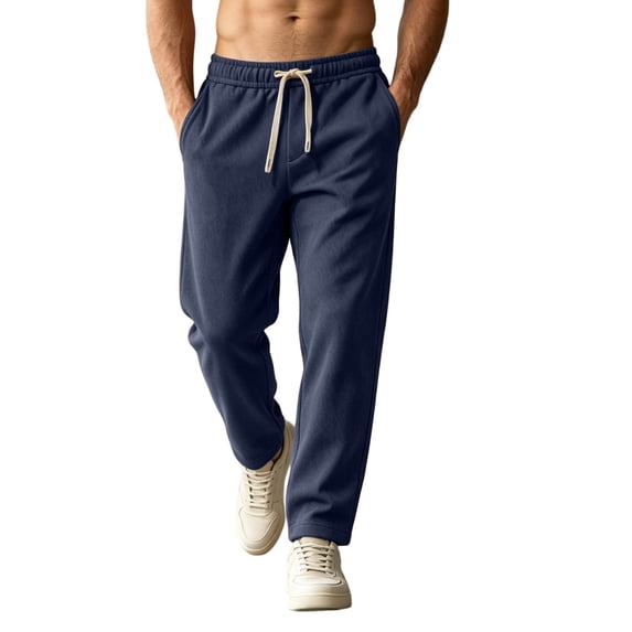 StSilkitty Men's Sweat Pants Elastic Waist Drawstring Fleece Sweatpants Athletic Running Track Trousers with Pockets