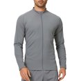 thumbnail image 1 of StSilkitty Mens Athletic Jacket Full Zip Long Sleeve Mock Neck Jacket Lightweight Breathable Running Hiking Fishing Coat, 1 of 6