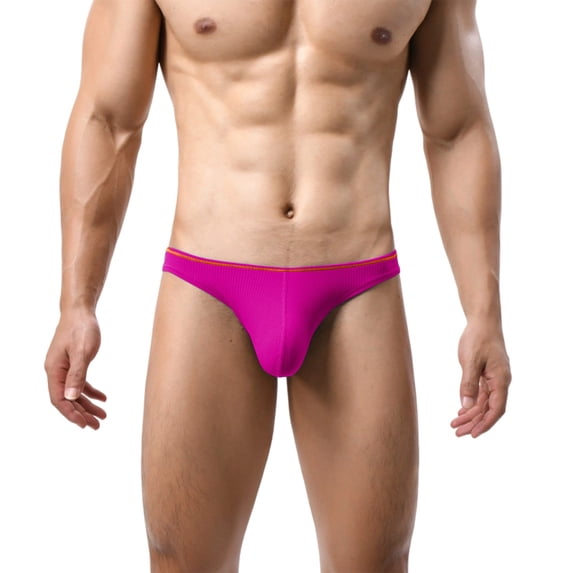 StSilkitty Mens Bikini Briefs Solid Color Low Rise Stretch Briefs Underpants Lightweight Soft Breathable Underwear