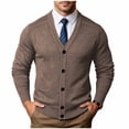 thumbnail image 1 of StSilkitty Mens Cardigan Sweater Solid Color Long Sleeve V Neck Button down Cardigans Jacket Sweaters with Pockets, 1 of 9