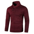 thumbnail image 1 of StSilkitty Mens Casual Sweater Long Sleeve Shawl Collar Buttons Sweaters Winter Lightweight Soft Pullover Tops, 1 of 4