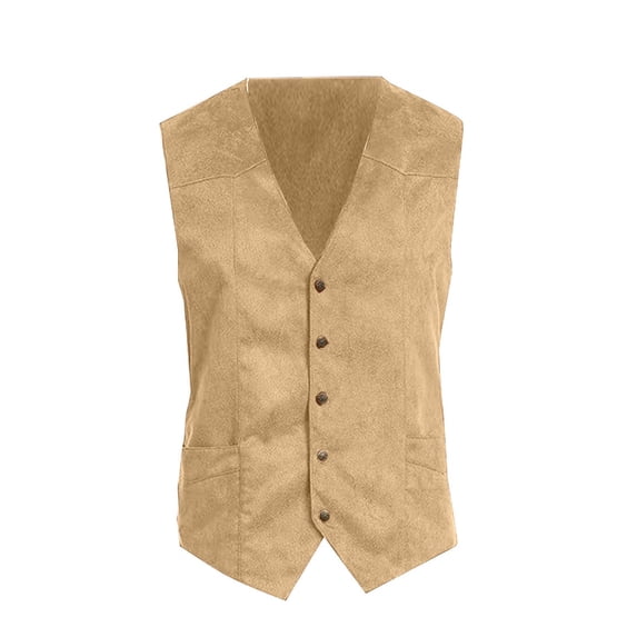StSilkitty Mens Casual Vest Solid Color Sleeveless Buttons down V Neck Waistcoat Lightweight Soft Coat with Pockets
