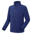 thumbnail image 1 of StSilkitty Mens Fleece Jacket Full Zip Solid Color Long Sleeve Warm Outerwear Jackets Winter Windbreaker Coat with Pocket, 1 of 6