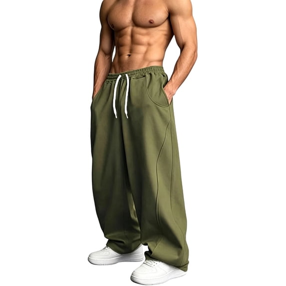 StSilkitty Mens Jogger Sweatpants Elastic Waistband Drawstring Running Pants with Pockets Soft Lightweight Athletic Trousers