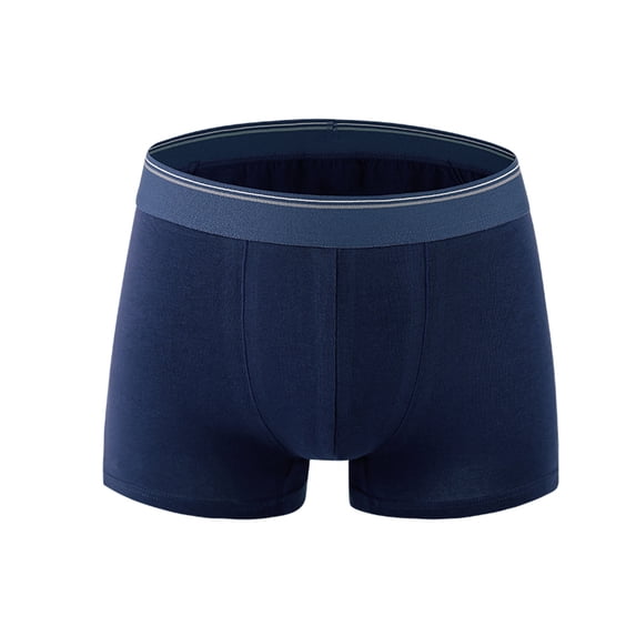 StSilkitty Mens Lightweight Boxer Briefs Solid Color Cotton Soft Breathable Underpants Mid Waist Elastic Underwear