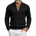 thumbnail image 1 of StSilkitty Mens Long Sleeve Sweatshirts Textured Crew Neck Button Sweatshirt Lightweight Fashion Pullover Shirts, 1 of 5