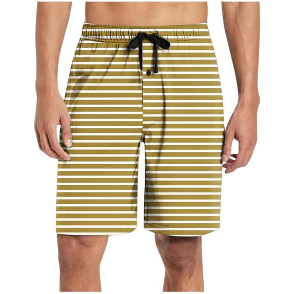 StSilkitty Mens Striped Pajama Shorts Summer Casual Drawstring Sleepwear Shorts Soft Breathable Pj Shorts
