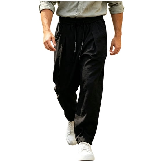 StSilkitty Mens Sweatpant Lightweight Sweat Pants with Pockets Elastic Waist Drawstring Pleated Athletic Trousers