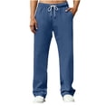 thumbnail image 1 of StSilkitty Mens Sweatpants Lightweight Elastic Waist Drawstring Sweat Pants Straight Leg Running Athletic Trousers with Pockets, 1 of 5