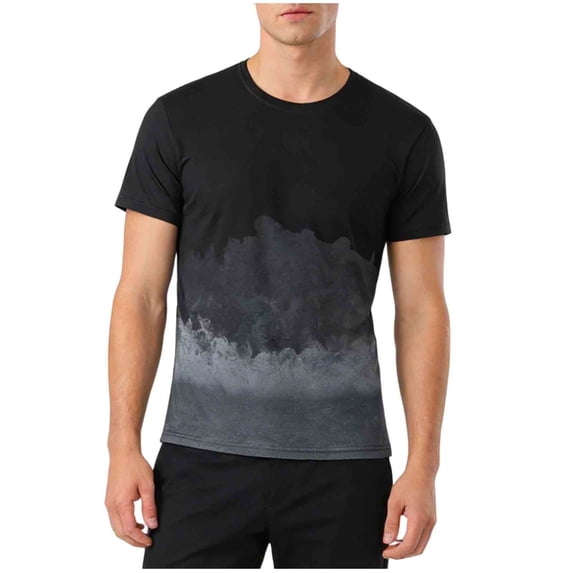 StSilkitty Mens Tie-Dye T Shirts Crew Neck Short Sleeve Gradient Color Graphic Tee Summer Casual Lightweight Top