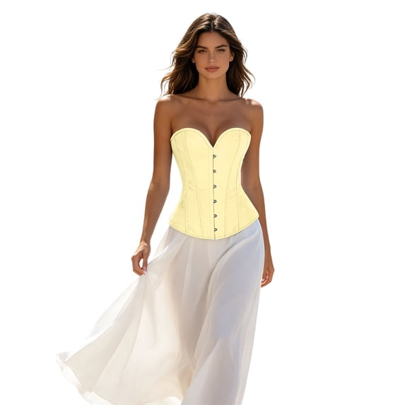 StSilkitty Off the Shoulder Corset for Women Lace up Overbust Bustier Lightweight Trendy Fashion Corsets Tops