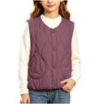 thumbnail image 1 of StSilkitty Puffer Vest for Boys Girls Sleeveless V Neck Button down Jacket Coat Fall Winter Warm Outerwear with Pockets, 1 of 6