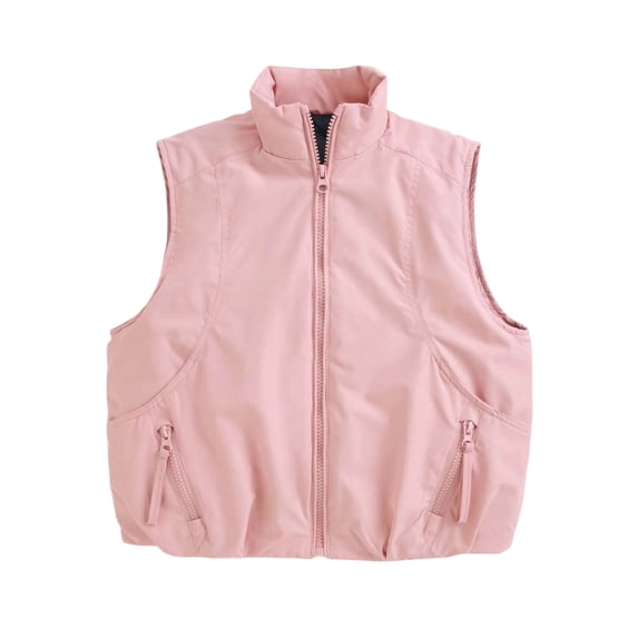 StSilkitty Puffer Vest for Boys Girls Zip up Stand Collar Sleeveless Jacket Vests with Pockets Fall Winter Warm Outerwear