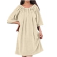 thumbnail image 1 of StSilkitty Robes for Women Lightweight Long Sleeve Loungewear Fall Winter Solid Color Comfy Bathrobe House Coats, 1 of 7