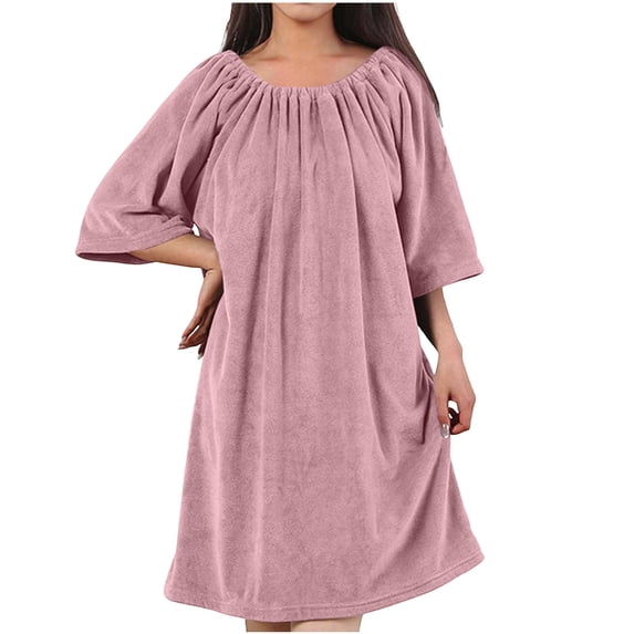 StSilkitty Robes for Women Lightweight Long Sleeve Loungewear Fall Winter Solid Color Comfy Bathrobe House Coats