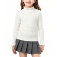 thumbnail image 1 of StSilkitty Ruffle Mock Neck Sweaters for Girls Long Sleeve Pullover Tops Fall Winter Lightweight Casual Fashion Outfits, 1 of 6