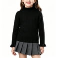 thumbnail image 1 of StSilkitty Ruffle Mock Neck Sweaters for Girls Long Sleeve Pullover Tops Fall Winter Lightweight Casual Fashion Outfits, 1 of 6