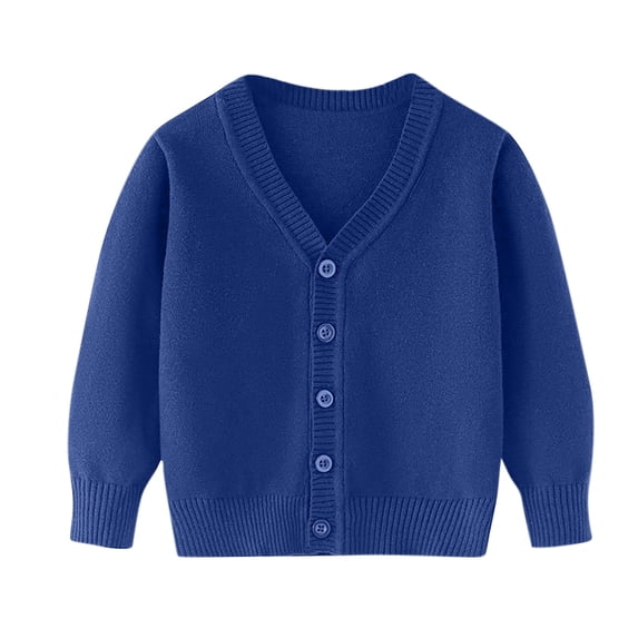 StSilkitty School Uniform Cardigan Sweater for Boys Girls Long Sleeve Long Sleeve V Neck Button down Knitted Sweater