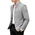 thumbnail image 1 of StSilkitty School Uniform Suit Blazer for Boys Girls Solid Color Long Sleeve Casual with Pocket Lightweight Soft Jacket, 1 of 8