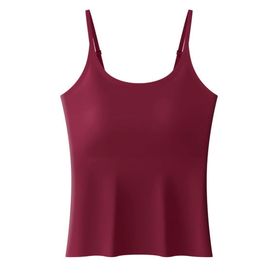 StSilkitty Seamless Camisole for Women Adjustable Spaghetti Straps Crew Neck Tank Tops Comfy Breathable Shapewear