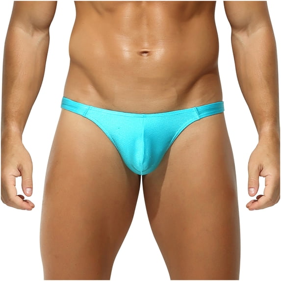 StSilkitty Solid Color Bikini Underwear for Mens Low Rise Stretch Briefs Underwear Lightweight Soft Underpants