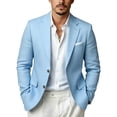 thumbnail image 1 of StSilkitty Suit for Mens Solid Color Long Sleeve 2 Buttons Blazer Business Casual Work Jacket with Pocket, 1 of 7