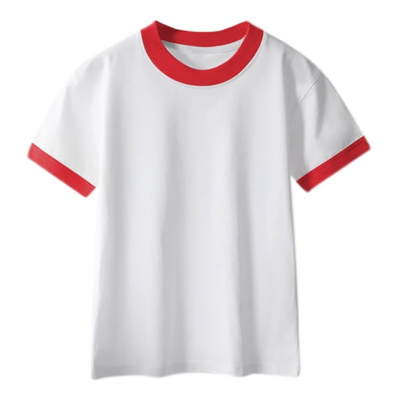 StSilkitty Summer Casual T-Shirts for Boys Girls Color Block Short Sleeve Crewneck Tee Shirt Lightweight Soft Comfy Tops