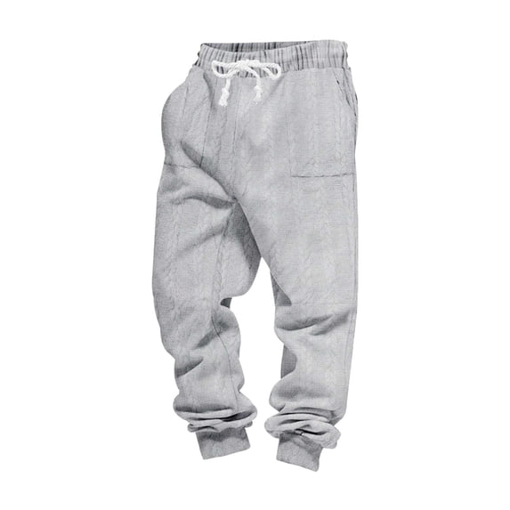StSilkitty Sweatpants for Men Elastic Waist Drawstring Joggers Gym Athletic Running Trousers with Pockets with Pockets